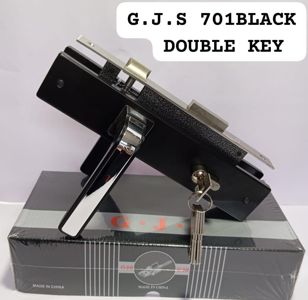 G.J.S 701 Black Double-Key Mortise Lock
